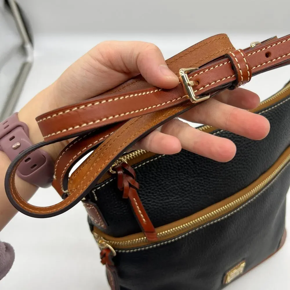Dooney & Bourke Pebble Leather Crossbody Purse Black
